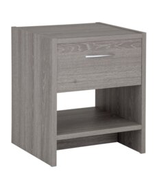 Argos Home Seville 1 Drawer Bedside Table - Grey Oak Effect - thumbnail 1