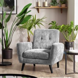 Julian Bowen Monza Velvet Armchair - Grey - thumbnail 2