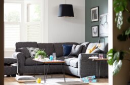 Argos Home Lisbon Fabric Corner Sofa - Stone - thumbnail 2