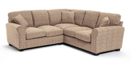 Argos Home Lisbon Fabric Corner Sofa - Stone - thumbnail 1
