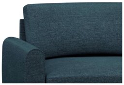Hutch Fabric Round Arm 3 Seater Sofa - Aegean Blue - thumbnail 2