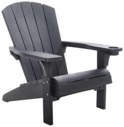 Keter Plastic Adirondack Garden Chair - Graphite - thumbnail 1
