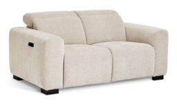 Habitat Reggie Fabric 3 Seater Recliner Sofa - Beige - thumbnail 2