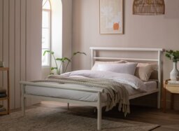 Argos Home Avalon Small Double Metal Bed Frame - White - thumbnail 2