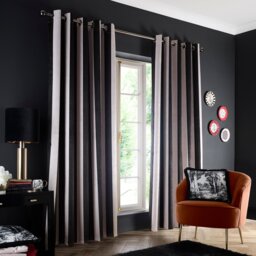 Laurence Llewelyn-Bowen Festivo Blackout Eyelet Curtains - Black - 229x183cm - thumbnail 1