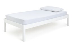 Habitat Odin Single Platform Bed Frame - White - thumbnail 2