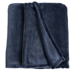 Argos Home Fleece Throw - Navy - 150x200cm - thumbnail 2
