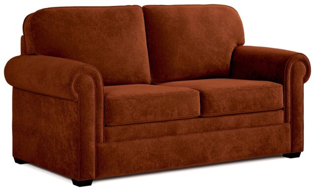 Jay-Be Heritage Fabric 2 Seater Sofa Bed - Orange - image 1