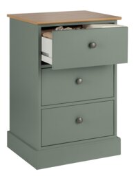 Argos Home Kensington 3 Drawer Bedside Table - Sage Green - thumbnail 2