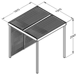 Forest Garden Modular Pergola with Side Panel - thumbnail 2