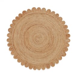 Think Rugs Savannah Round Natural Jute Flatweave Rug - 120cm - thumbnail 2