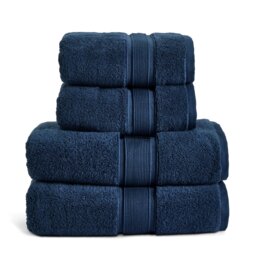 Habitat Supersoft 4 Piece Towel Bale - Denim - thumbnail 1