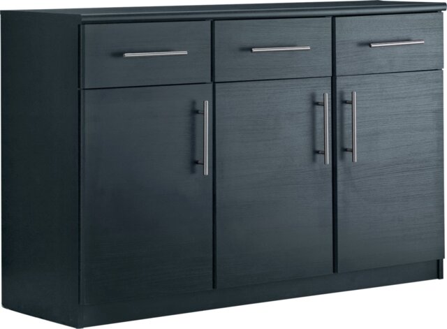 Argos Home Anderson 3 Door 3 Drawer Sideboard - Black - image 1