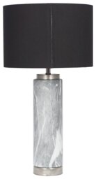Pacific Carrara Ceramic Tall Table Lamp - Grey & Black