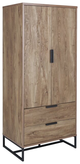 Habitat Nomad 2 Door 2 Drawer Wardrobe - Oak Effect - image 1