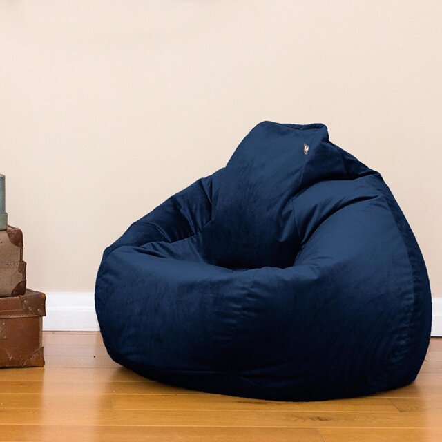 rucomfy Velvet Slouchbag Bean Bag - Peacock Blue - image 1