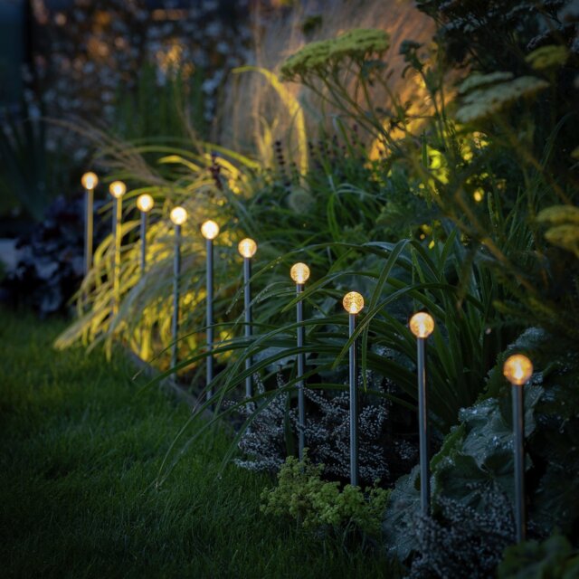 Habitat Warm White Solar Stake Lights - Set of 10 - image 1