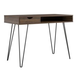 Dorel Harmony 1 Drawer Desk - Walnut - thumbnail 2