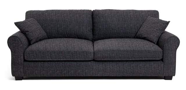 Argos Home Lisbon Fabric 4 Seater Sofa - Charcoal - image 1
