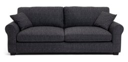 Argos Home Lisbon Fabric 4 Seater Sofa - Charcoal - thumbnail 1
