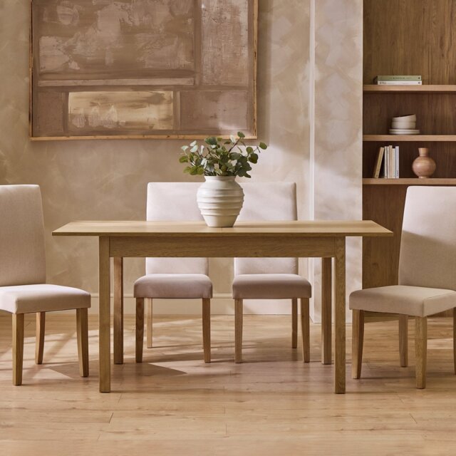 Argos Home Sendi Extend Wood Effect 6-8 Dining Table - Natural - image 1