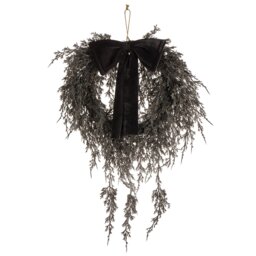 Argos Home Black Bow Halloween Wreath - thumbnail 2