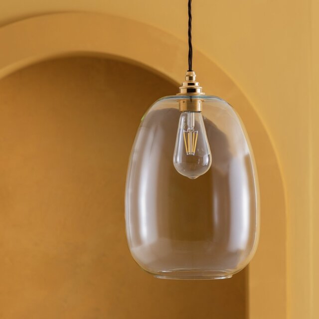 Habitat Clear Glass Easy Fit Lampshade - 29cm - image 1
