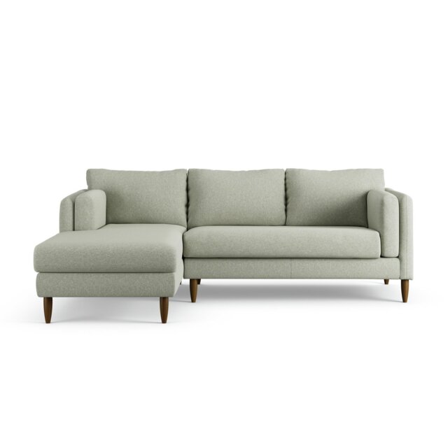 Habitat Newington Left Hand Corner Sofa -Sage Green-Dark Leg - image 1
