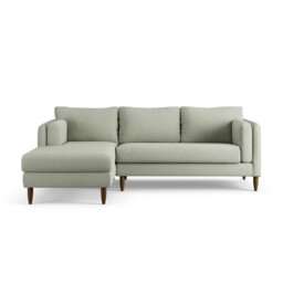 Habitat Newington Left Hand Corner Sofa -Sage Green-Dark Leg - thumbnail 1