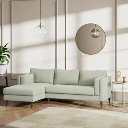 Habitat Newington Left Hand Corner Sofa -Sage Green-Dark Leg - thumbnail 2