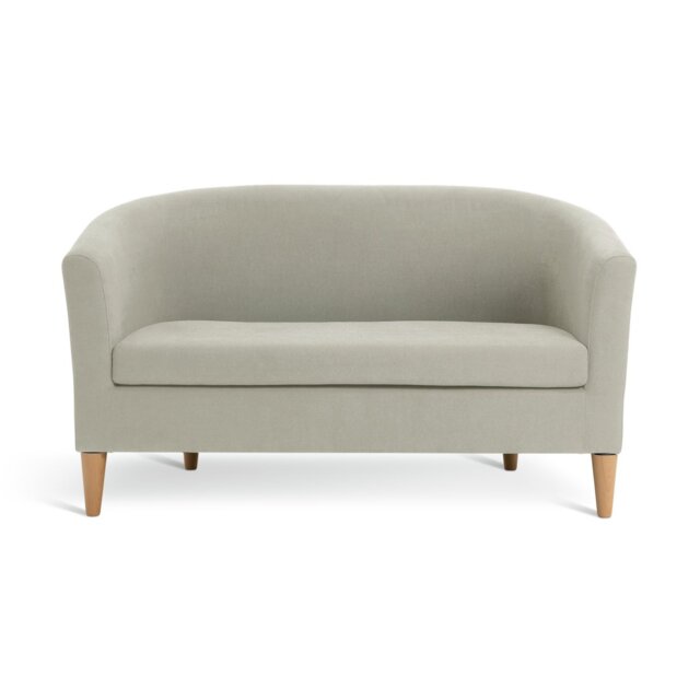 Argos Home Tub Faux Leather 2 Seater Sofa - Mocha - image 1