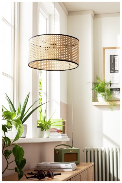 Habitat Ashi Natural Rattan Easy Fit Lampshade - 40cm - image 1