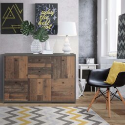Furniture To Go Best 5 Door 2 Drawer Sideboard - Brown - thumbnail 1