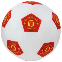 Manchester United Football Shaped Cushion - White - 25cm - thumbnail 2