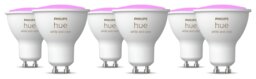Philips Hue GU10 4.2W Smart Light Bulb - Pack of 6 - thumbnail 1