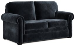 Jay-Be Heritage Velvet 2 Seater Sofa Bed - Charcoal - thumbnail 1