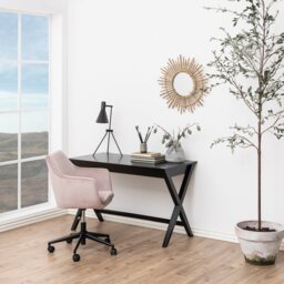 Furniture To Go Writex 1 Drawer Office Desk - Black - thumbnail 1