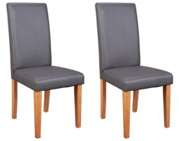 Argos Home Pair of Midback Dining Chairs - Charcoal