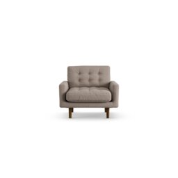 Habitat Fenner Fabric Armchair - Mocha - Dark Leg - thumbnail 1