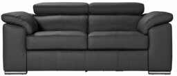 Argos Home Valencia Leather 2 Seater Sofa - Black