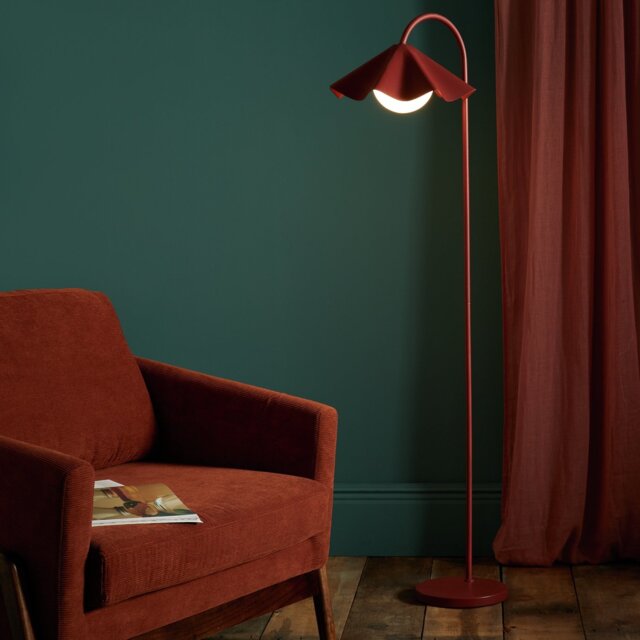 Habitat Yuno Pleat Floor Lamp - Red - image 1