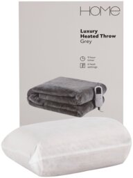 Home Grey Heated Throw - thumbnail 2