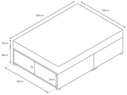 Argos Home Devon Double End Slide Divan Bed - Grey - thumbnail 2