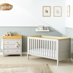 Cuggl Canterbury 2 Piece Nursery Furniture Set - Grey - thumbnail 1