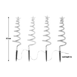 Habitat Pack of 4 Christmas Spiral Tree Path Finder Lights - thumbnail 2