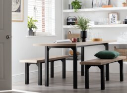 Habitat Zayn Birch Dining Table & 2 Birch Benches - thumbnail 2