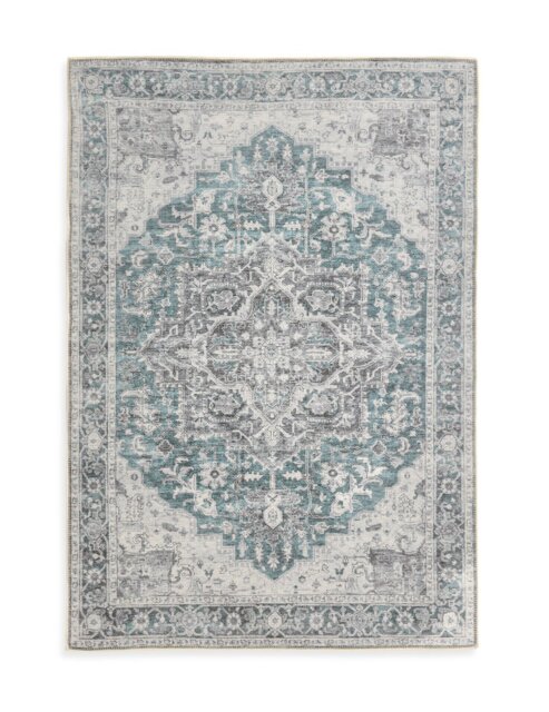 Habitat Vintage Effect Blue Flatweave Rug - 120x170cm - image 1