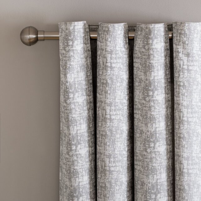Argos Home Textured Jacquard Eyelet Curtains - Grey - 168x229cm - image 1