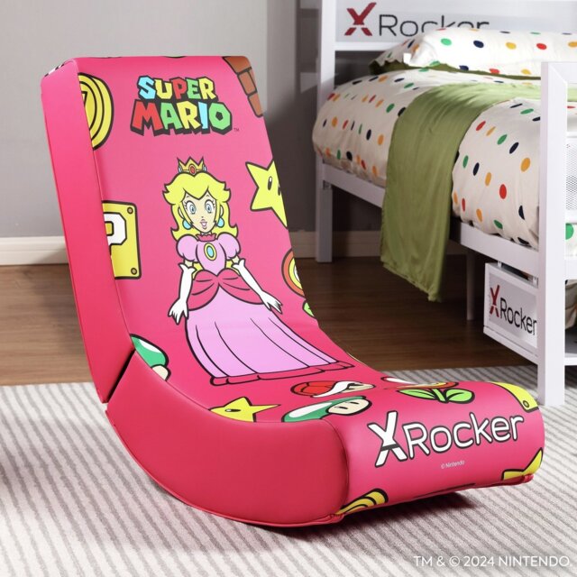 X Rocker Power Up Edition Junior Gaming Chair - Peach - image 1