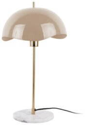 Present Time Cast Iron Waved Dome Table Lamp - Soft Brown - thumbnail 2
